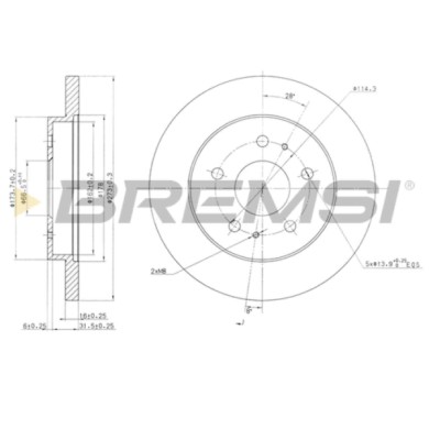CD7387S.JPG Disco Freno Anteriore 92138200 Daihatsu Terios Daewoo Musso Pieno
