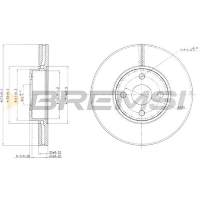 CD7388V.JPG Disco Freno Anteriore 92126000 Toyota Corolla Station Wagon Corolla Corolla Verso Corolla Tre Volumi Matrix Nero