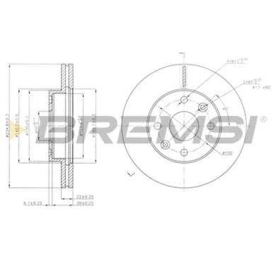 CD7391V.JPG Disco Freno Anteriore 92134200 Kia Rio 2 Volumi/coda Spiovente Rio Tre Volumi Ventilato