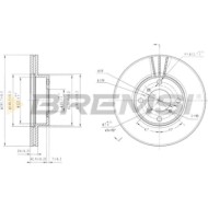 CD7396V.JPG Disco Freno Anteriore 92104500 Suzuki Baleno 2 Volumi /coda Spiovente (eg) Ventilato