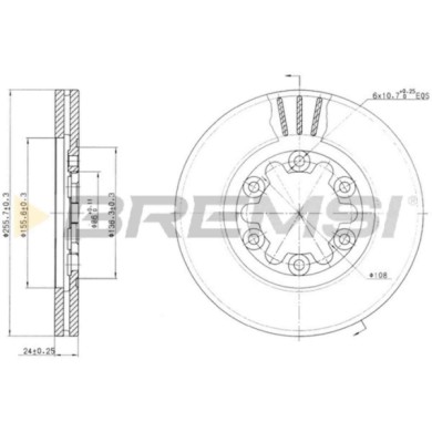 CD7398V.JPG Disco Freno Anteriore 92136200 Ford Ranger Mazda B-serie Bt-50 Pick-up Nero