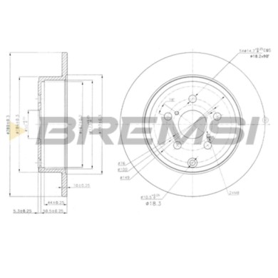 CD7406S.JPG Disco Freno Posteriore 92135700 Toyota Avensis Station Wagon Avensis Tre Volumi Avensis Nero