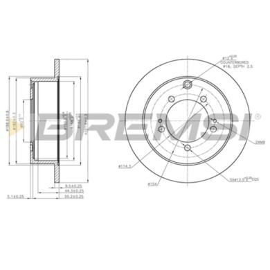 CD7410S.JPG Disco Freno Posteriore 92136100 Mitsubishi Outlander Ii (cww)