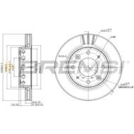 CD7418V.JPG Disco Freno Anteriore 92104200 Kia Clarus Clarus Station Wagon Carens I Ventilato