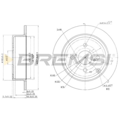 CD7419S.JPG Disco Freno Posteriore 92126100 Toyota Corolla Corolla Station Wagon Corolla Tre Volumi Pieno