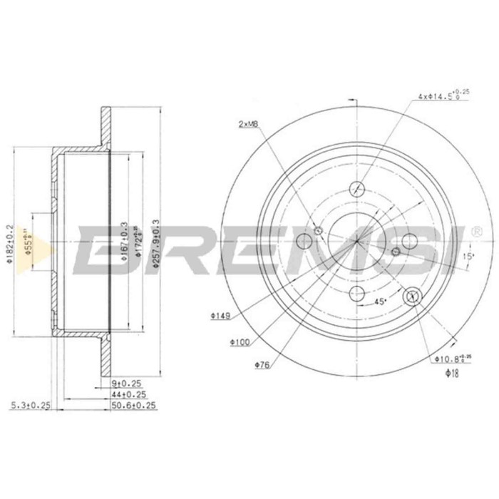 CD7419S.JPG Disco Freno Posteriore 92126100 Toyota Corolla Corolla Station Wagon Corolla Tre Volumi Pieno