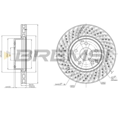 CD7427V.JPG Disco Freno Anteriore 92120100 Mercedes-benz Sl Nero