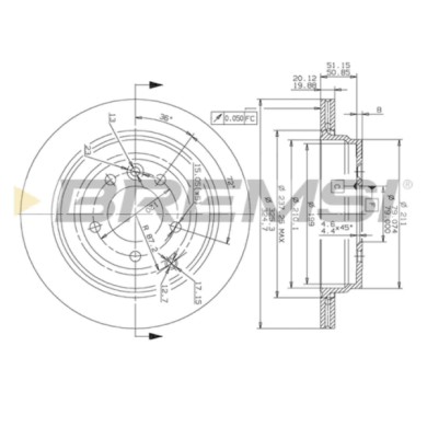 CD7431V.JPG Disco Freno Posteriore 92020400 Land Rover Discovery Iv Discovery Iii Range Rover Sport Ventilato