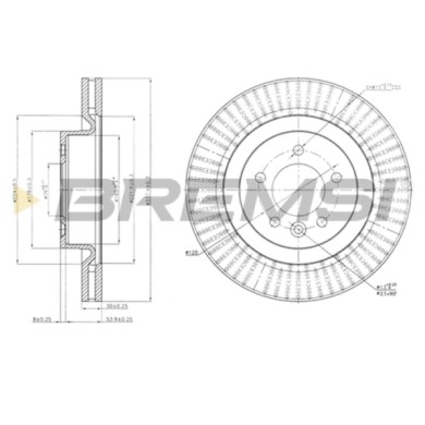 CD7432V.JPG Disco Freno Anteriore 92134600 Land Rover Discovery Iii Range Rover Sport Ventilato
