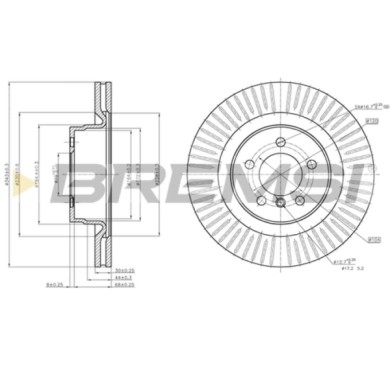 CD7436V.JPG Disco Freno Anteriore 92185103 Land Rover Range Rover Iii Ventilato