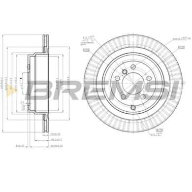 CD7437V.JPG Disco Freno Posteriore 92175503 Land Rover Range Rover Iii Ventilato
