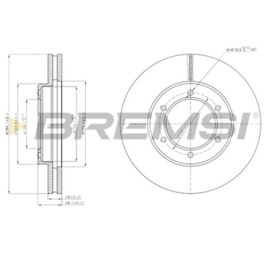 CD7441V.JPG Disco Freno Anteriore 92238100 Toyota Hiace Iv Autobus Hiace Iv Furgonato Ventilato