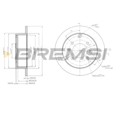 CD7448S.JPG Disco Freno Posteriore 92130900 Hyundai Sonata Iv Matrix Sonata V Kia Magentis Nero