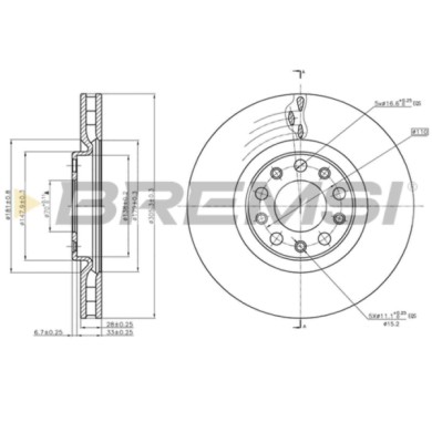 CD7451V.JPG Disco Freno Anteriore 92220800 Alfa Romeo Giulietta (940)