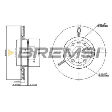 CD7454V.JPG Disco Freno Posteriore 92145300 Alfa Romeo 159 Brera 159 Sportwagon Ventilato
