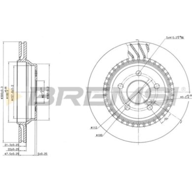 CD7457V.JPG Disco Freno Posteriore 92099500 Mercedes-benz Classe S Classe S Coupé Ventilato