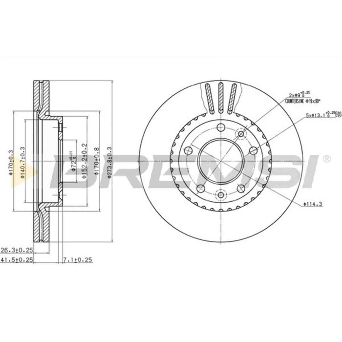 CD7460V.JPG Disco Freno Anteriore 92146900 Kia Carnival I Carnival Ii Ventilato