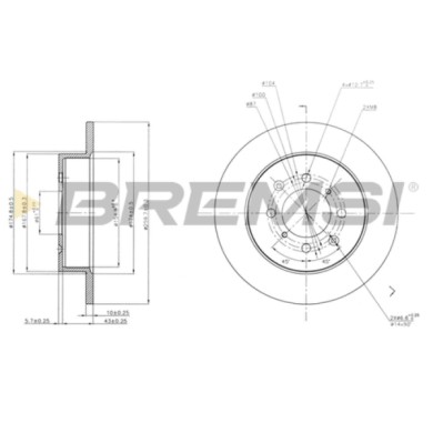 CD7466S.JPG Disco Freno Posteriore 92125300 Honda Civic Vi Fastback (ma Mb)