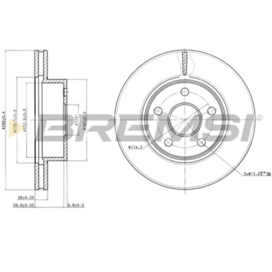 CD7471V.JPG Disco Freno Anteriore 92169000 Ford Usa Explorer Ventilato