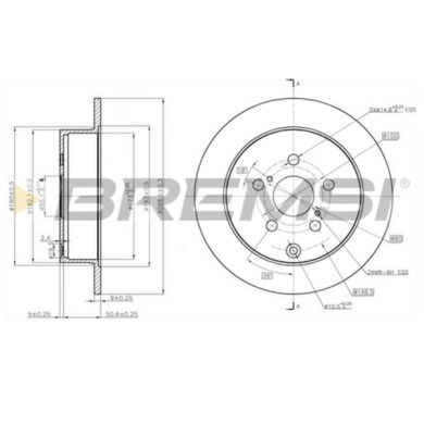 CD7485S.JPG Disco Freno Posteriore 92170400 Toyota Celica Prius 2 Volumi/coda Spiovente Nero