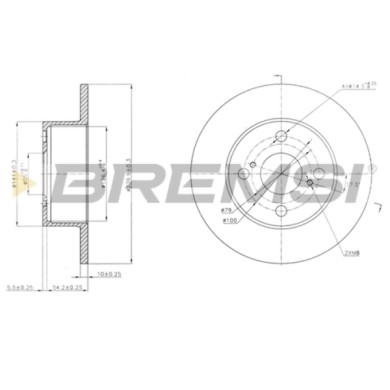 CD7487S.JPG Disco Freno Posteriore 92136000 Toyota Corolla Corolla Compact Corolla Liftback Corolla Station Wagon Pieno
