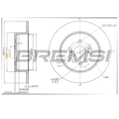 CD7489S.JPG Disco Freno Posteriore 92135900 Toyota Avensis Avensis Liftback Avensis Station Wagon Nero
