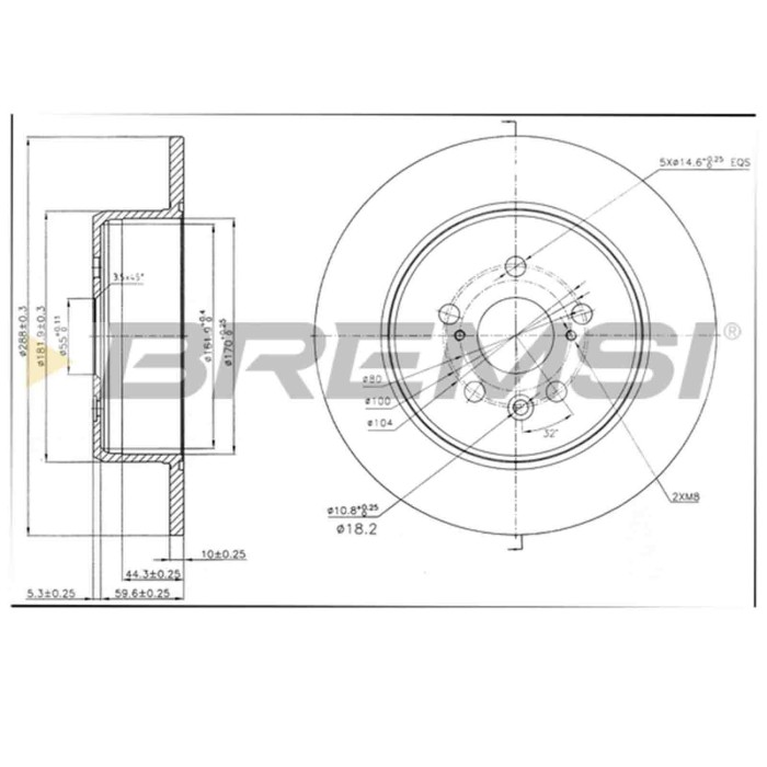 CD7489S.JPG Disco Freno Posteriore 92135900 Toyota Avensis Avensis Liftback Avensis Station Wagon Nero