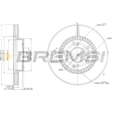 CD7496V.JPG Disco Freno Anteriore 92128400 Honda Civic Vii Hatchback Stream Cr-v Ii Nero