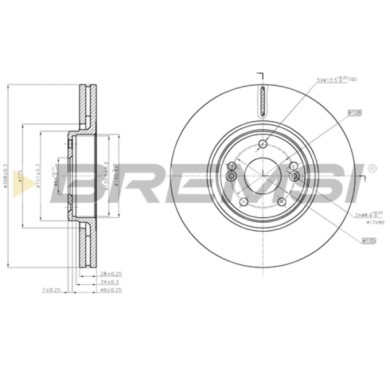 CD7511V.JPG Disco Freno Anteriore 92113900 Renault Laguna Ii Laguna Ii Grandtour Ventilato