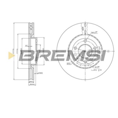 CD7512V.JPG Disco Freno Anteriore 92155400 Fiat Croma Nero