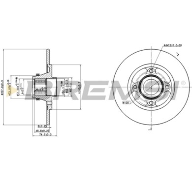 CD7515S.JPG Disco Freno Posteriore 92081200 Renault Clio I Clio Ii Clio I Cassone/coda Spiovente Pieno
