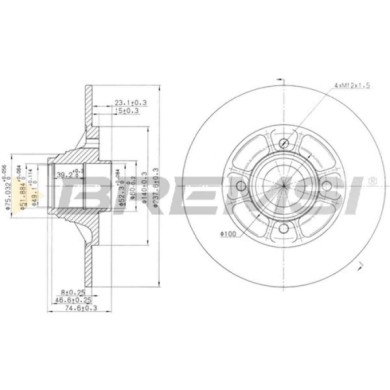 CD7517S.JPG Disco Freno Posteriore 92231700 Renault 19 I Chamade (l53) Pieno