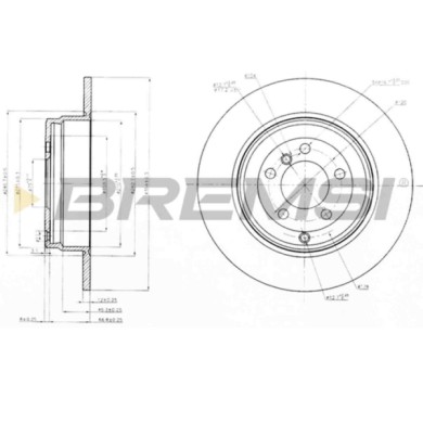 CD7518S.JPG Disco Freno Posteriore 92174100 Land Rover Range Rover Iii Pieno