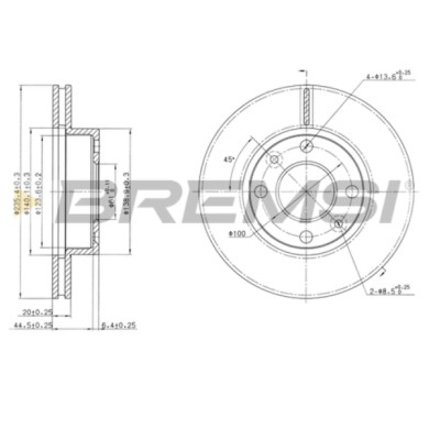 CD7521V.JPG Disco Freno Anteriore 92046500 Dacia Solenza Ventilato