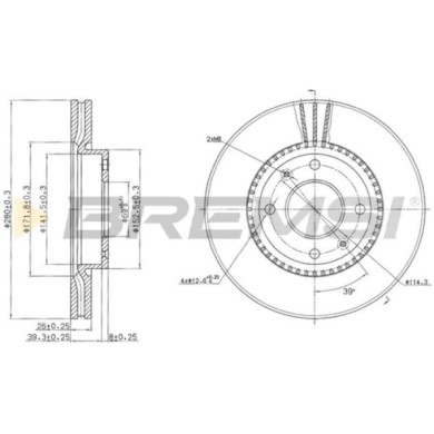 CD7522V.JPG Disco Freno Anteriore 92136600 Hyundai Elantra Sonata Iv Elantra Tre Volumi Kia Magentis Nero
