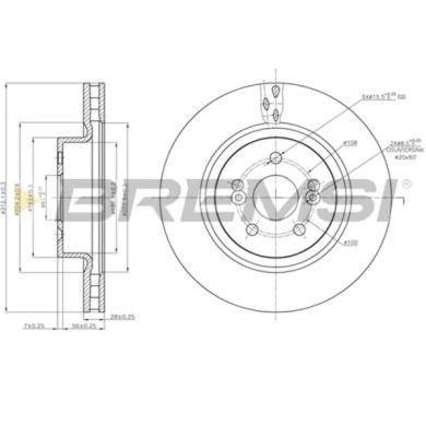 CD7524V.JPG Disco Freno Anteriore 92167700 Renault Megane Ii Clio Iii Ventilato