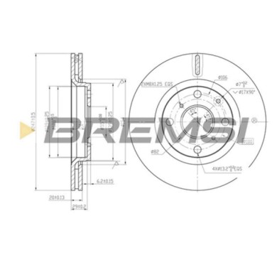 CD7527V.JPG Disco Freno Anteriore 92141900 Citroën C1 C1 Ii Peugeot 107 108 Toyota Aygo Nero