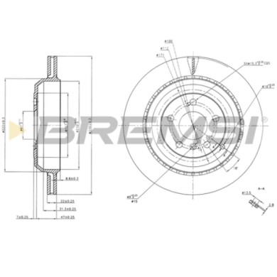 CD7531V.JPG Disco Freno Posteriore 92150900 Mercedes-benz Classe R Classe Gl Classe M Ventilato
