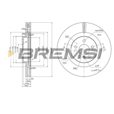 CD7532V.JPG Disco Freno Anteriore 92150703 Mercedes-benz Classe M Classe Gl Classe R Ventilato