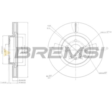 CD7533V.JPG Disco Freno Anteriore 92150603 Mercedes-benz Classe M Classe R Ventilato