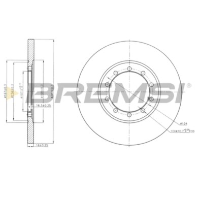 CD7537S.JPG Disco Freno Posteriore 92152000 Ford Transit Autobus Transit Furgonato Transit Pianale Piatto/telaio Transit Tourneo