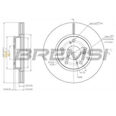 CD7539V.JPG Disco Freno Anteriore 92144400 Honda Civic Ix (fk)