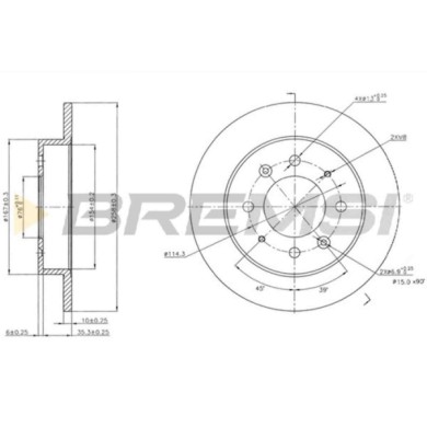 CD7541S.JPG Disco Freno Posteriore 92033800 Kia Cerato Tre Volumi Cerato 2 Volumi/coda Spiovente Nero