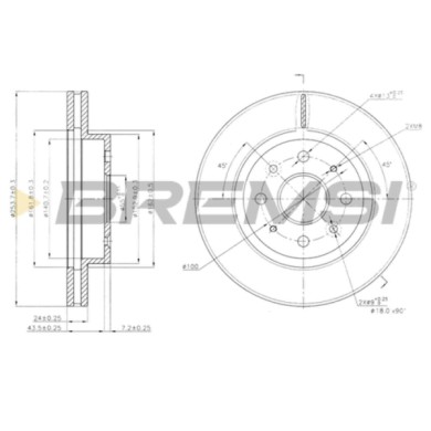 CD7542V.JPG Disco Freno Anteriore 92147000 Kia Rio 2 Volumi/coda Spiovente Rio Tre Volumi Nero