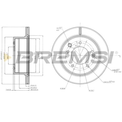 CD7543V.JPG Disco Freno Posteriore 92147400 Kia Sorento I Ventilato