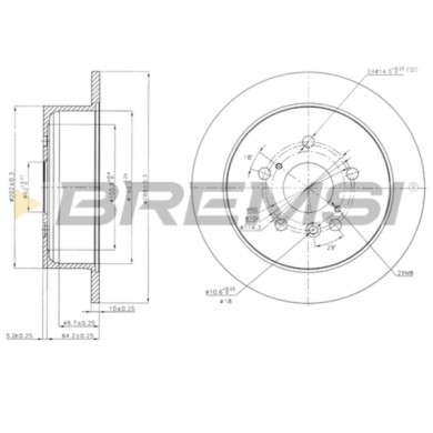 CD7545S.JPG Disco Freno Posteriore 92171603 Toyota Harrier Lexus Rx Nero
