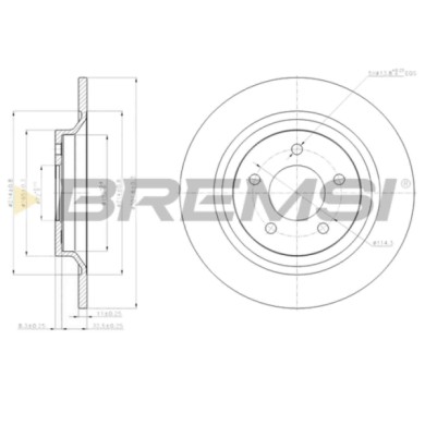 CD7547S.JPG Disco Freno Posteriore 92148200 Mazda 5 Pieno