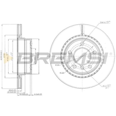 CD7549V.JPG Disco Freno Posteriore 92133000 Bmw 1 (e81)