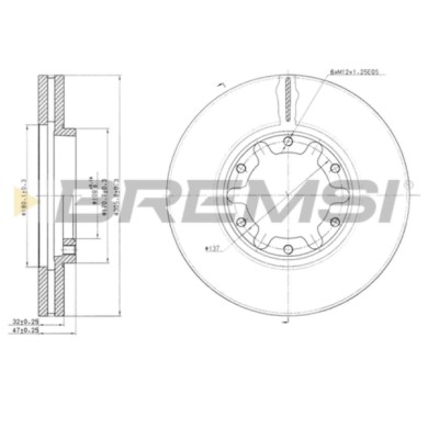 CD7552V.JPG Disco Freno Anteriore 92138300 Nissan Patrol Gr V Wagon Nero