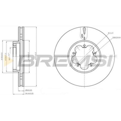 CD7555V.JPG Disco Freno Anteriore 92151900 Ford Transit Autobus Transit Furgonato Transit Pianale Piatto/telaio Transit Tourneo 